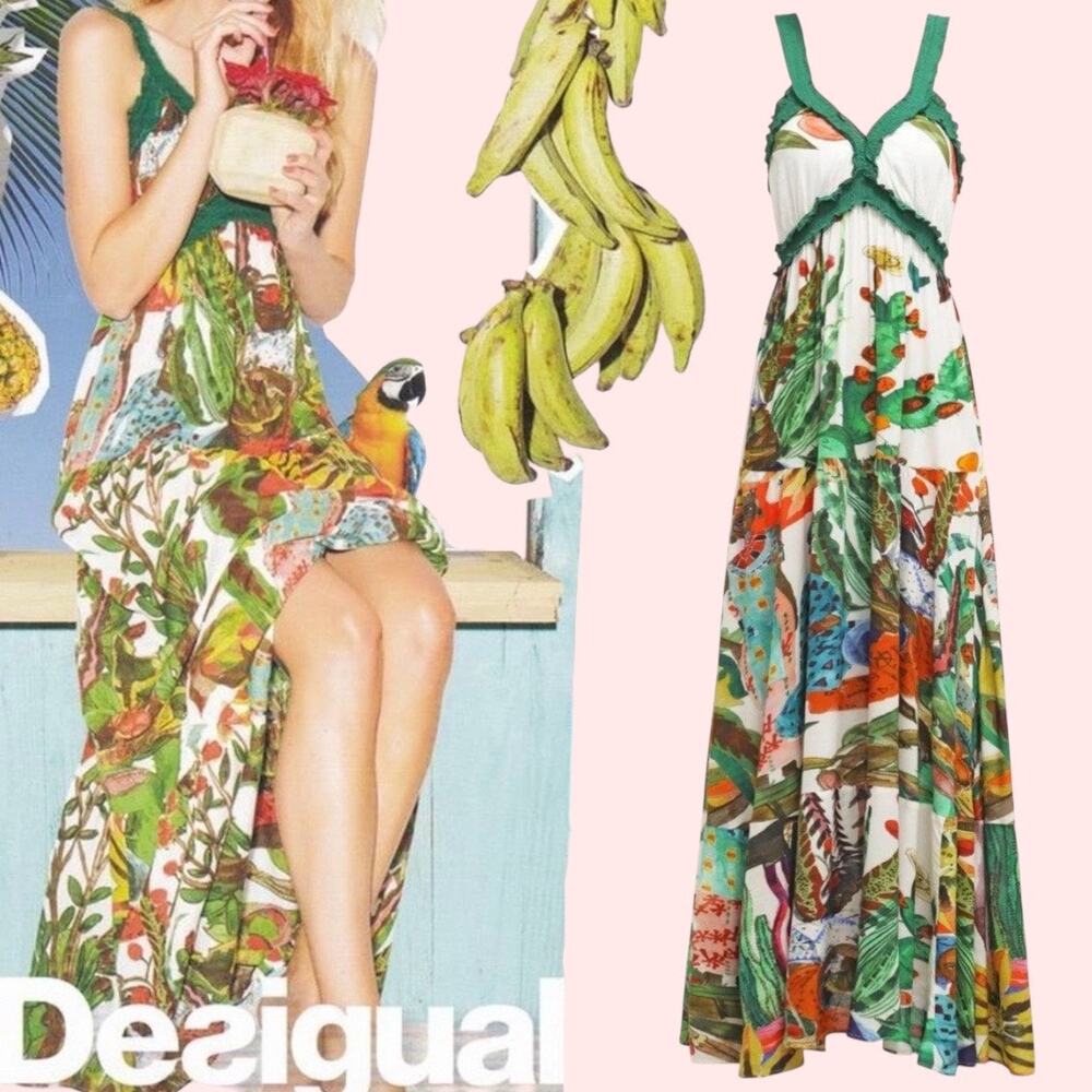 Desigual Nenat African Print Maxi Dress